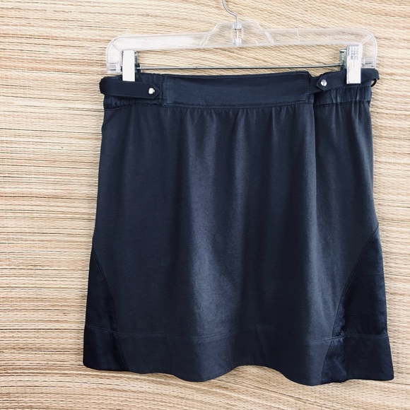 Comptoir Des Cotonniers 100%  Cotton Satin Front  Pull On Mini Skirt Sz 36-US S - Picture 6 of 8